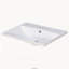 Plateau de meuble-lavabo 24 po seulement, lavabo en céramique blanche avec 3 trous de robinet, compatible avec un robinet de 4 po
