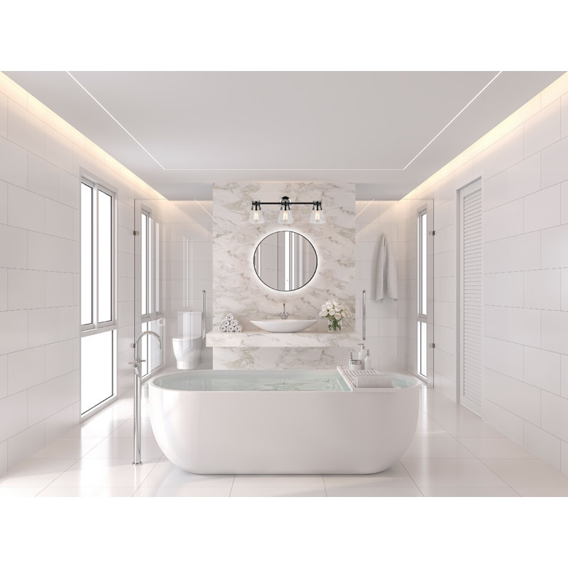 Miroir mural rond, Noir, 23,5 po x 13,5 po