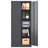 72"H Metal Garage Storage Cabinet, Black Tool Steel Locking Cabinet with Doors and 4 Shelves
