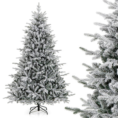 Frosted 7' Pre-Lit Pine Christmas Tree