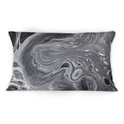 Coussin Marble Waves In Shades Of Grey