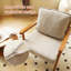 Chaise d'appoint avec structure en bois massif-155854249