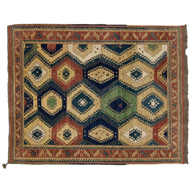 Borachalu III Wool Southwestern Area Rug in Brown/Gray/Beige