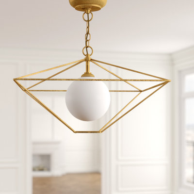 Macy 1 - Light Gold Geometric Pendant