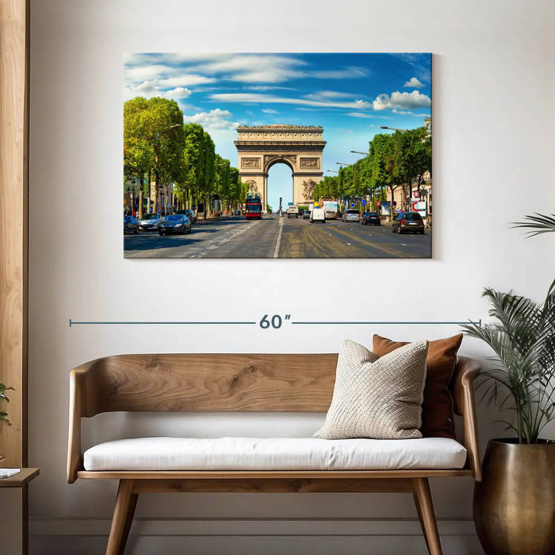 Nicci Arc De Triomphe, rue animée, H 30 po x l 45 po