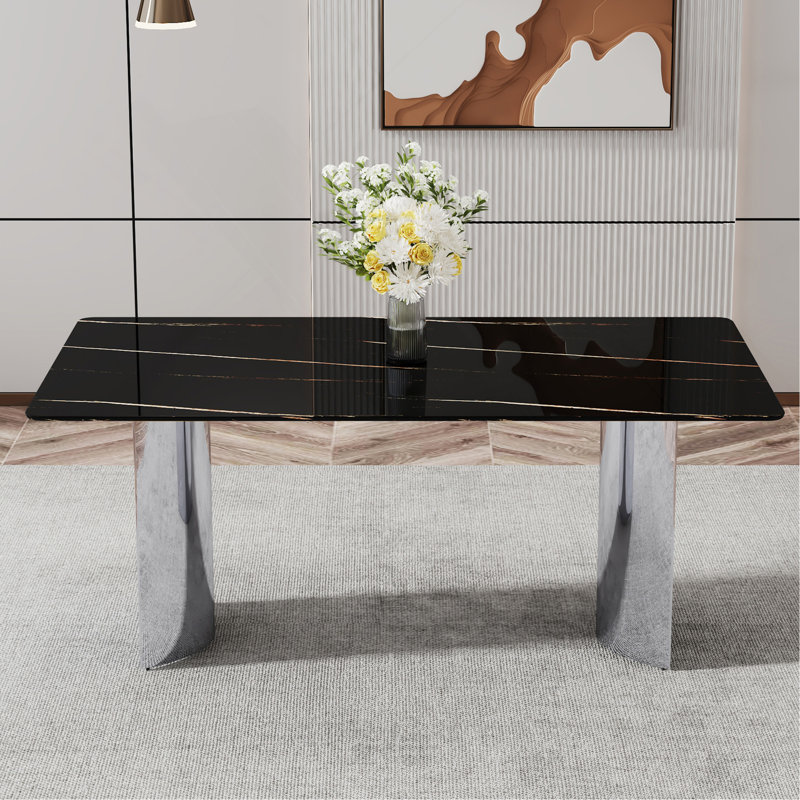Lalaina Dining Table,Rectangular Dining Table,Dining room table,dining table with metal legs,dinning table,dining room table