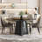 Modern 51'' Round Sintered Stone Dining Table With Lazy Susan And Steel Base For 4-6-1955621282