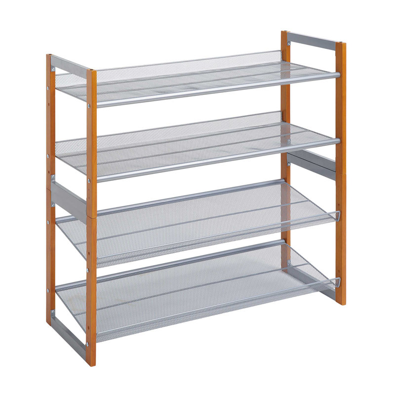 16 Pair Stackable Shoe Rack