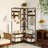 Industrial Corner Coat Rack Bench Shoe Storage Entryway Hall Tree With 10 Hooks