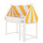 Loft Bed Featuring Canopy, LED Lights, And Book Shelf-193405113