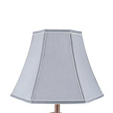 Ervine 24cm H Silk Bell Lamp Shade ( Screw On ) in Steel Grey