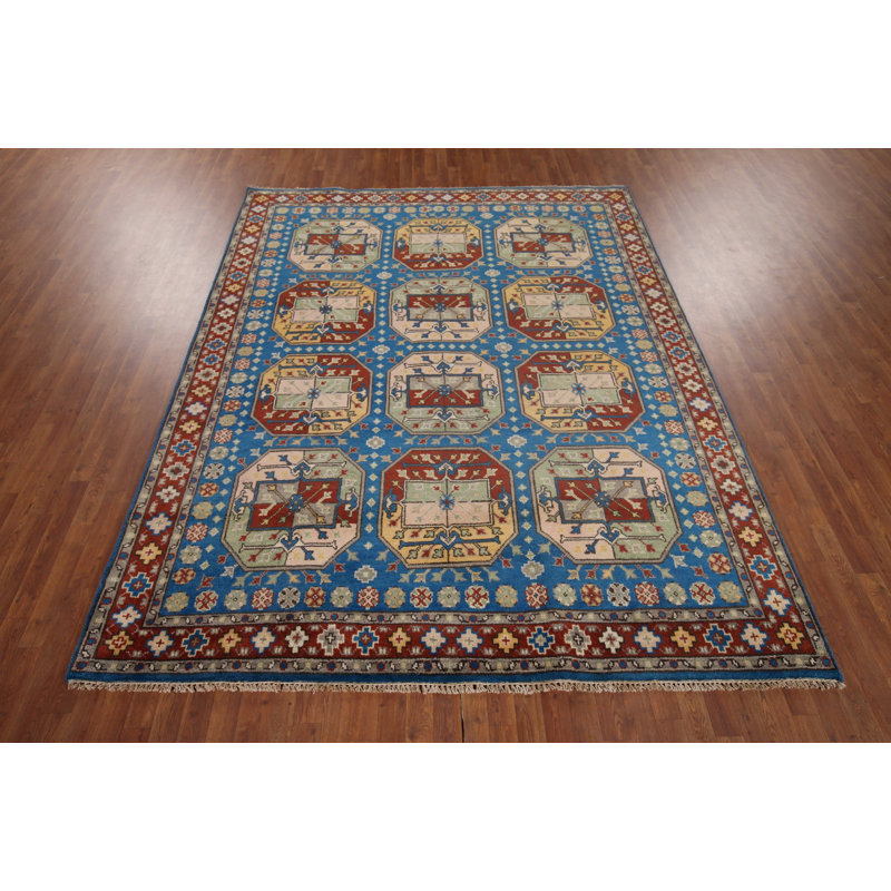 Tapis bleu marine / bleu 9 pi 10 po x 8 pi One-of-a-Kind