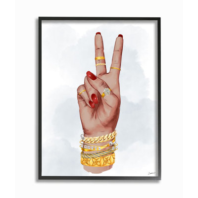 «Peace Peace Pose with Chic Fashion Accessoires» par Ziwei Li - impression d'art graphique