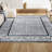 Justice French Border Light Gray/Cream Rug-564911234