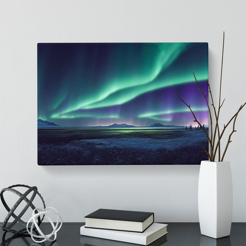 The Showstopping Northern Lights - Wrapped Canvas, 35cm H x 50cm W x 3cm D