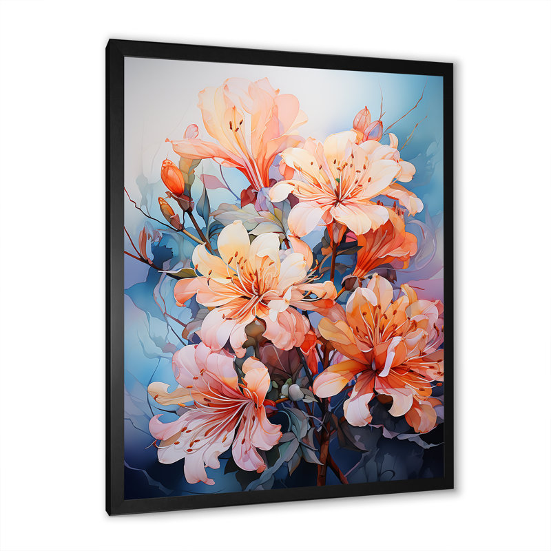 Joyeux bouquet d'hibiscus tropical I - Hibiscus, reproduction d'art mural, Toile tendue, H 44 po x l 34 po