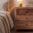 Solid Acacia Wood Tree Trunk 3-Drawer Nightstand