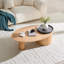 Table basse moderne ovale de luxe, table de salon sophistiquée