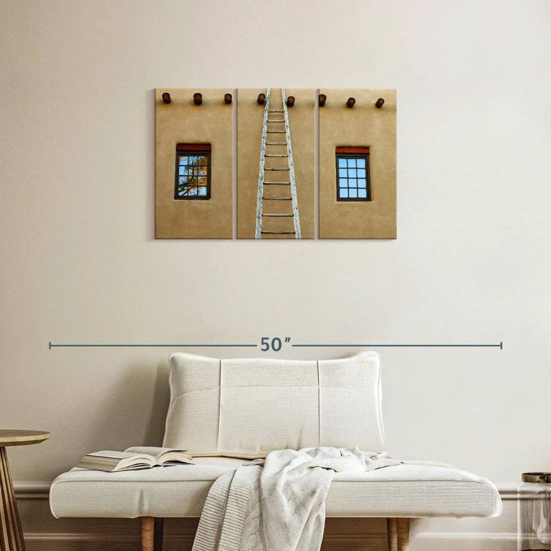 Adobe House Staircase, 20" H x 33" W