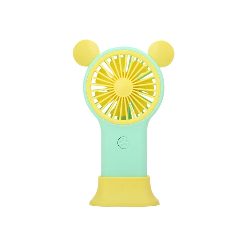 Ventilateur portatif USB de poche de petite taille avec lumières colorées kbndieu, Green