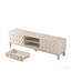 Console multimédia 75 po pour bureau avec 4 tiroirs - Blanc