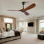 Ventilateur de plafond en bois massif de 52 pouces à 3 pales (sans lumière), 6 réglages de vitesse, réversible, minuterie, fonction mémoire, onduleur DC, télécommande, ventilateur de plafond de style rétro pour les chambres et les salles à manger