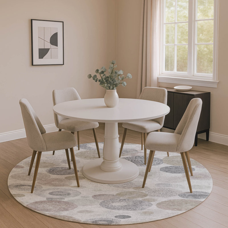 Premium Machine Washable Jakiyra AMF1896 Geometric Rug, Round 8'