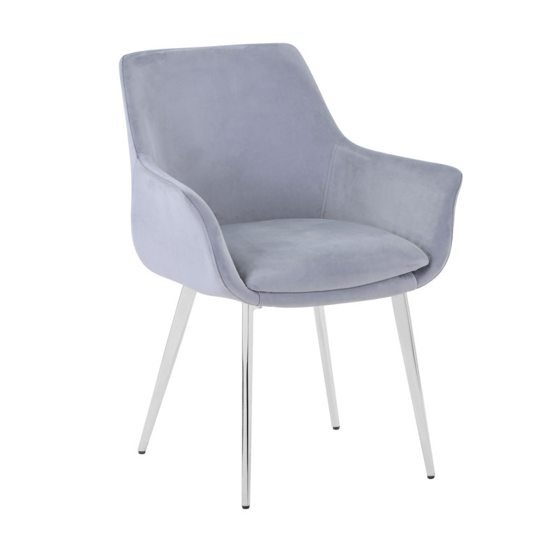 Chaise avec accoudoirs mauve Koeing