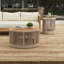 Ensemble de table industrielle rustique de 2, table basse et table d'appoint avec corde tissée, ensemble de table moderne et fonctionnel pour le salon et la maison-1963684500