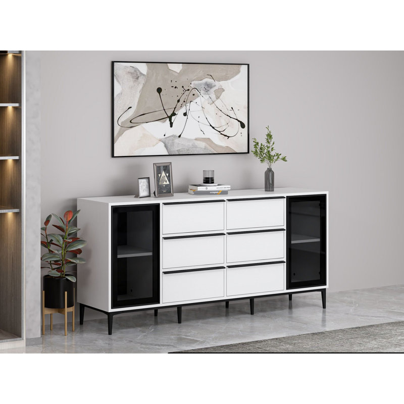 Minerva 85cm Sideboard, White