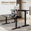 Electric Standing Desk 140x60cm Height Adjustable Desk