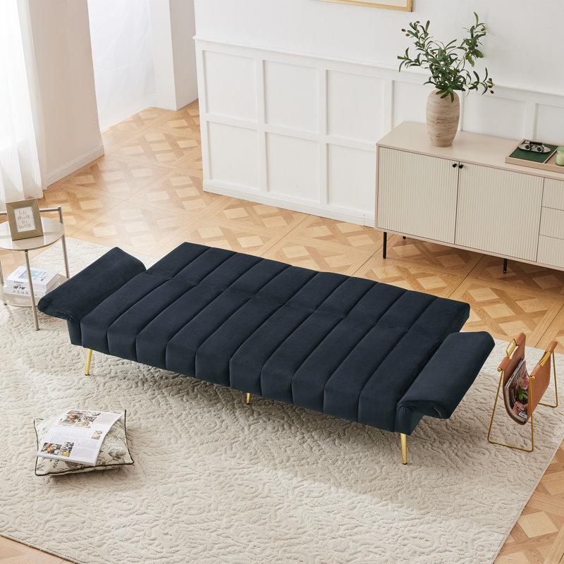 Sofa, Black Velvet, Black