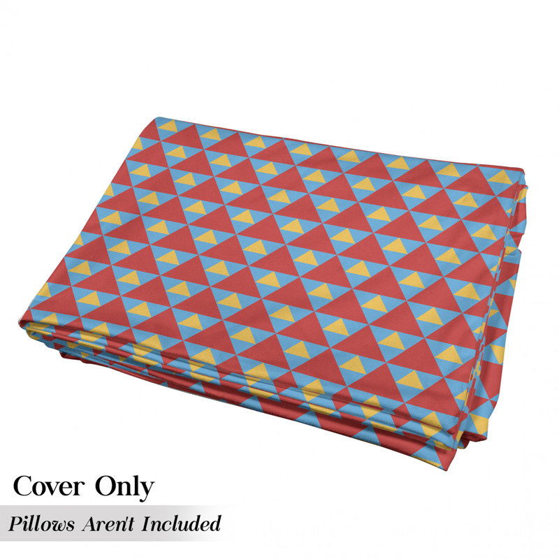 Housse de coussin d'extérieur grands et petits triangles, H 2 po x l 27 po x P 88 po