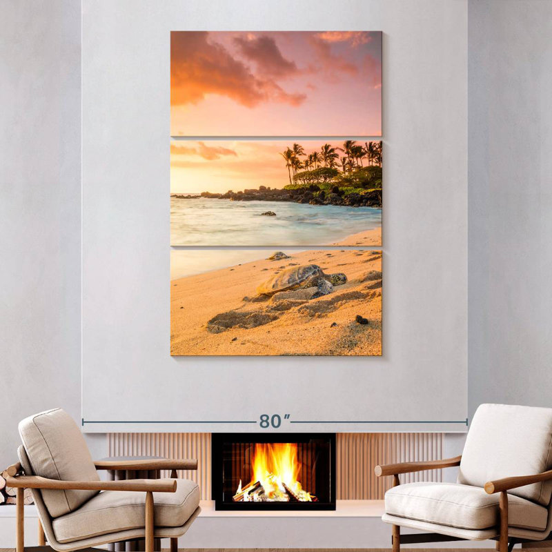 Brampt Kukio Beach Turtle, 74" H x 48" W