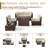 Waldman 4 - Person Outdoor Seating Group with Cushions-829129253-826415973