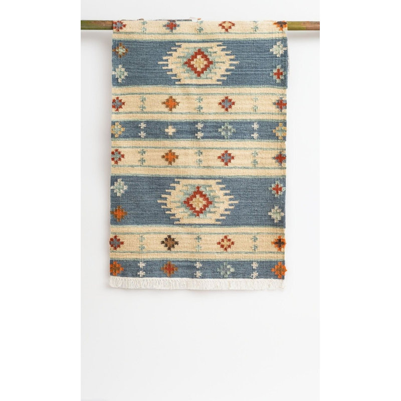 Peddie Geometric Hand Woven Area Rug, Rectangle 90 x 150cm