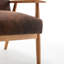 Fauteuil classique de 25,95 po de largeur, style Mid-Century moderne, brun. Accoudoirs en bois massif pour le soutien. Assemblage facile et entretien facile. Cadre coloré. Coussins en mousse confortables. Revêtement en microfibre.-15978969