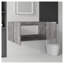 Meuble-lavabo flottant de 36 po de largeur en contreplaqué mural gris avec portes à fermeture en douceur (lavabo non inclus)-1834498784-1834498796