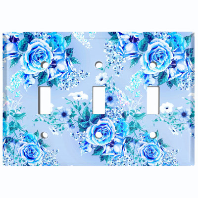 Patterned 3 - Gang Toggle Light Switch Standard Wall Plate