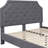 Aluino Arched Button Tufted Upholstered Platform Bed Frame - No Box Spring Required-395099100-395099103
