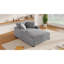 Chaise longue surdimensionnée - gris, design classique, tissu, pieds en bois massif, structure, assemblage facile, très grand fauteuil de confort l 53,5 po x l 70,9 po, gris, expérience de détente simple