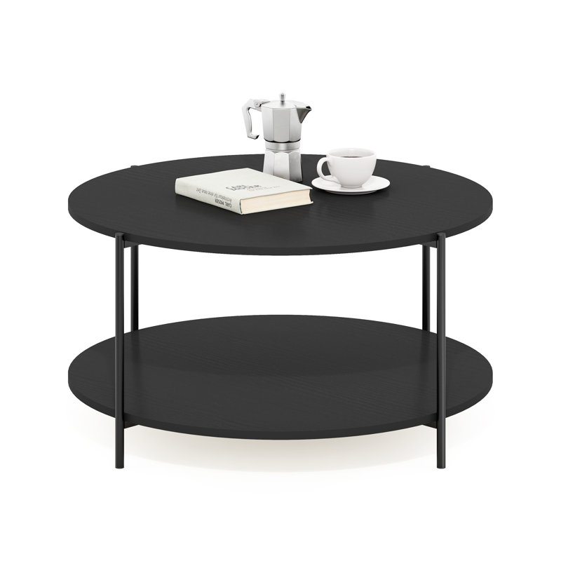 Clell Four Leg Coffee Table with Storage, Americano