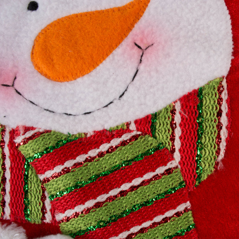 Chaussette père Noël et bonhomme de neige