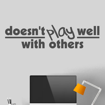 Décalcomanie murale « not play is » de Feumore
