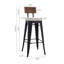 Ahmauri Upholstered Counter Stool with Metal Frame-717070441