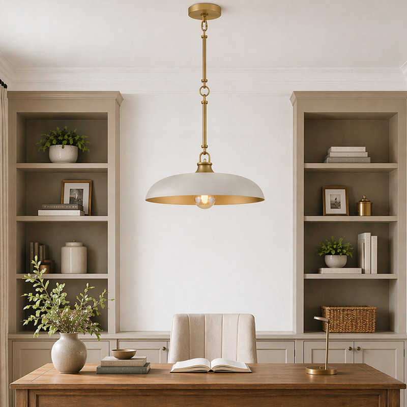 Sadie 1 - Light Steel Chandelier, 6.25" H x 18" W x 18" D, Light Taupe