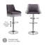  Grey Velvet 2 Set Bar Stools