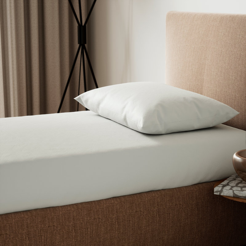 200 Thread Count Cotton Sheet & Pillowcase Set, Super King (6'), Beige