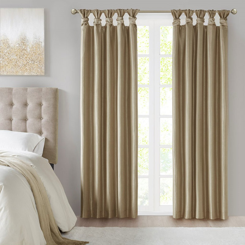 Twist Tab Total Blackout Window Curtain Panel Blackout, Blanc, L 50,05 po x L 84,05 po
