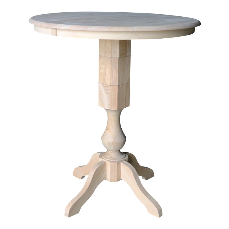 Table de salle à manger extensible en bois massif Hazeghi, Brut / fini